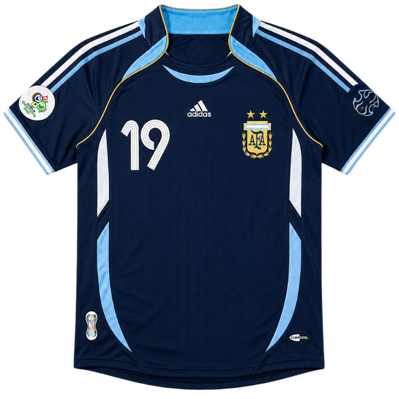 Argentina retro 2006 con Dorsal y Parche